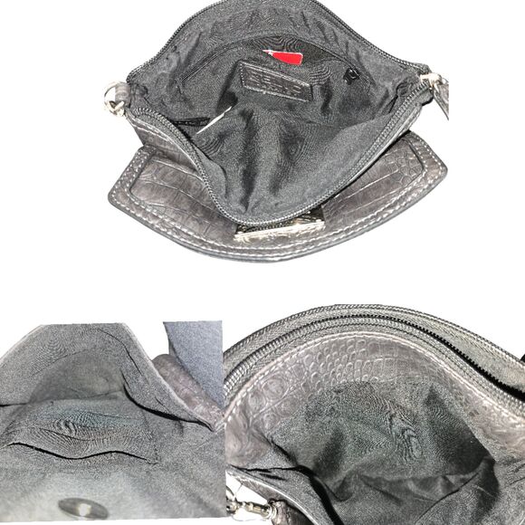 Vintage Relic Collection Faux Crocodile Crossbody Shoulder Bag Clutch Purse NWT - Picture 3 of 5